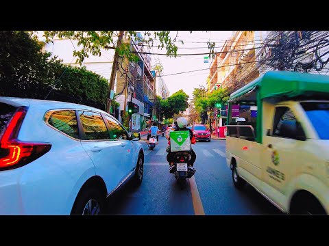 【🇹🇭4K】Bangkok,Thailand | Middag fietsen in Bangkok Sukhumvit Soi 39 | maart 2022