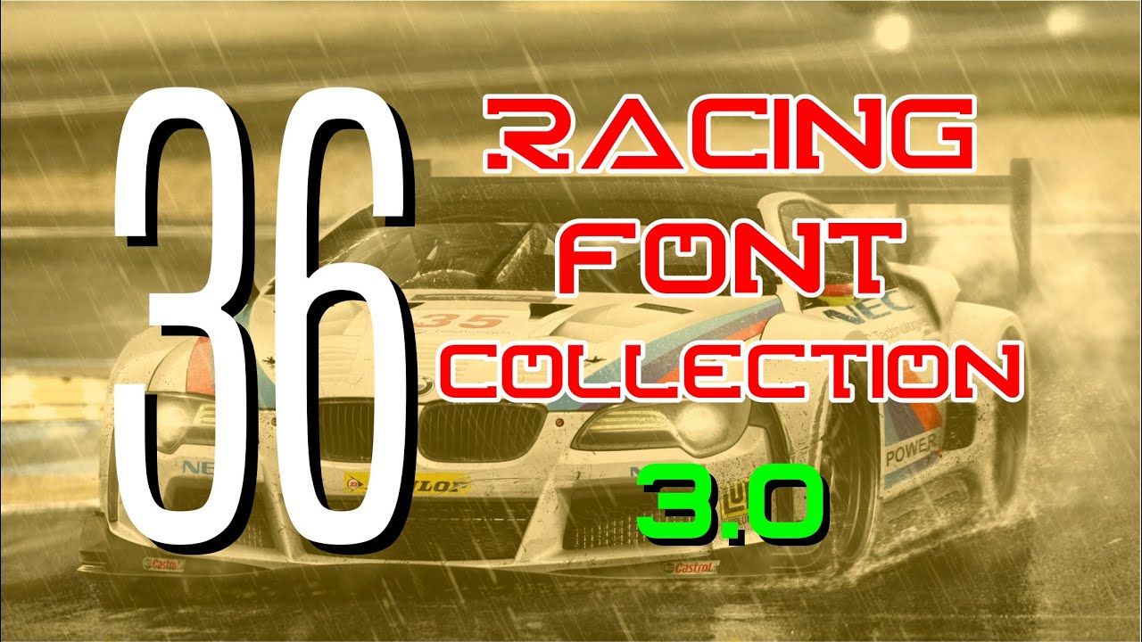 36 Racing Font Collection- 2