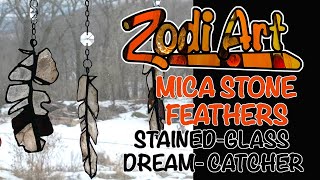 STAINED-GLASS MICA FEATHER- for dream catcher