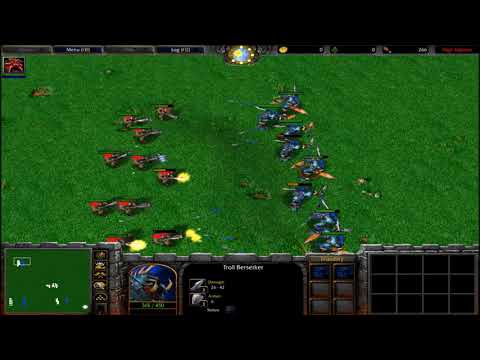 Riflemen VS Troll Berserkers (Fully Upgraded) - Warcraft 3