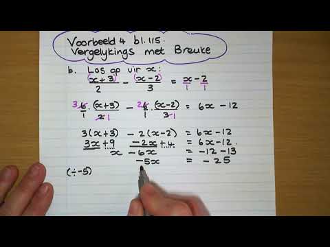 Nog vergelykings met breuke