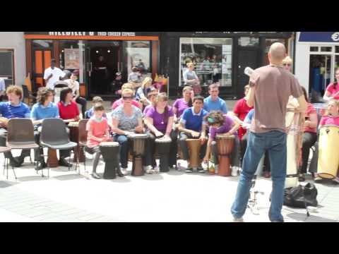 St Ita's and St Joseph's School put on drumming exhibition