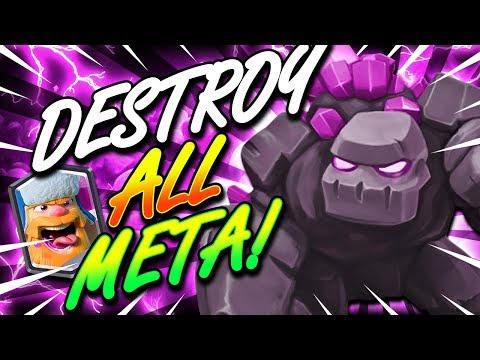 NO ONE EXPECTS THIS!! NEW GOLEM DECK DOMINATES IN CLASH ROYALE!!