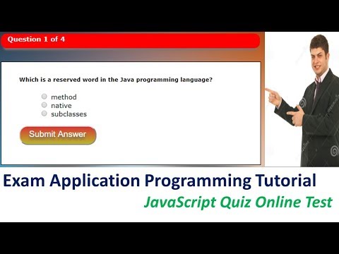 Exam Application Programming Tutorial JavaScript Quiz...