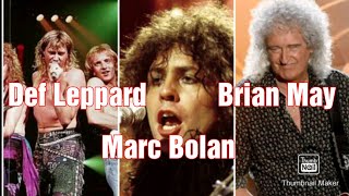 Def Leppard, Brian May, Marc Bolan, 20th Century Boy. Live.