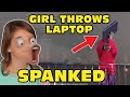 Teenage Girl Throws New Laptop Over The Deck Original
