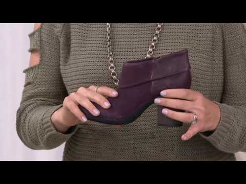 Clarks Leather Side Zip Cuffed Booties - Enfield Canal on QVC