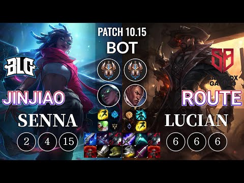 BLG Jinjiao Senna vs SB Route Lucian Bot - KR Patch 10.15