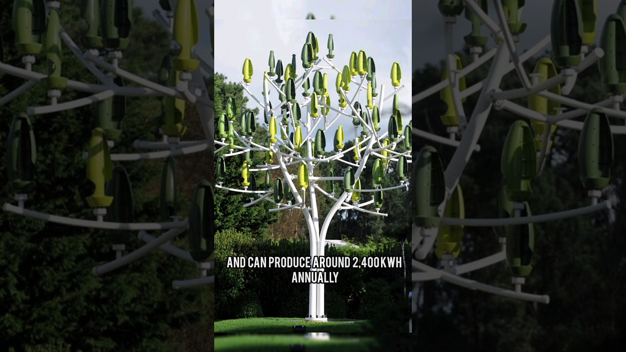 The Wind Tree Generates Electricity from gentle breezes🌬🍃