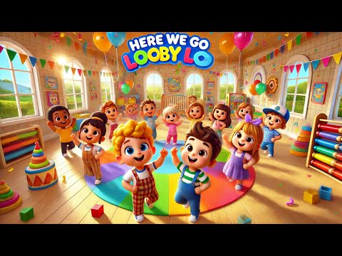 Here we go Looby loo + MORE nursery rhymes for kids | little cheeks kids rhymes | baby songs |