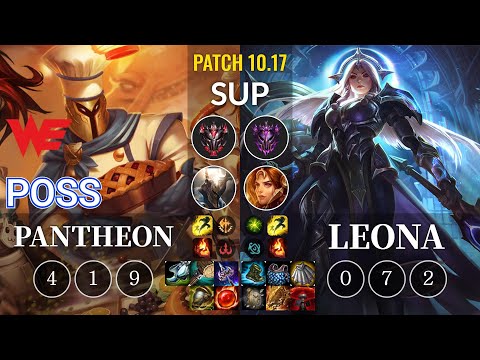 WE Poss Pantheon vs Leona Sup - KR Patch 10.17