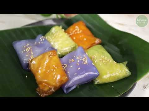 Sweet steamed rice parcels | Bánh xu xê tráng lá chuối