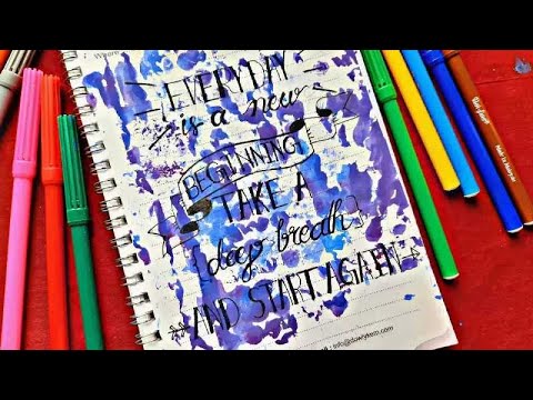 Calligraphy background and art tutorial | Creative calligraphy art | Musfira's FairyCraft