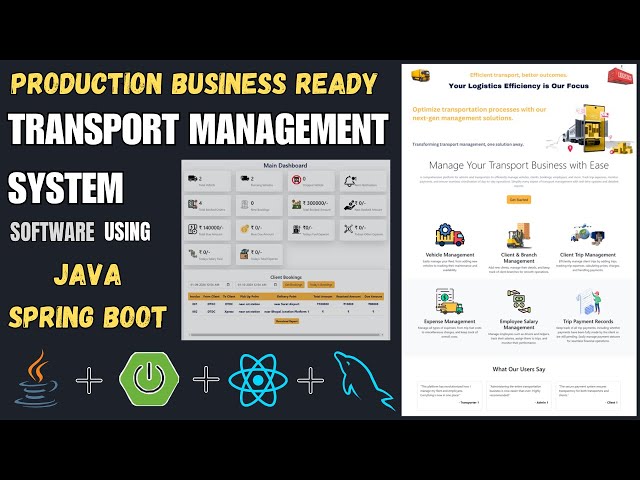 Comprehensive Overview of a Transport Management System Built with ...