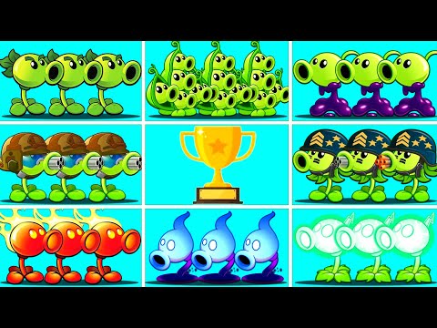 PvZ2 Tournament - 8 Best Pea Plants - Who Will Win? Plant Vs Plant