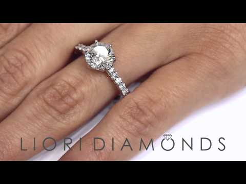 ER -1171 - 2.41 Carat F-SI2 Certified Natural Round Diamond Engagement Ring 18k White Gold