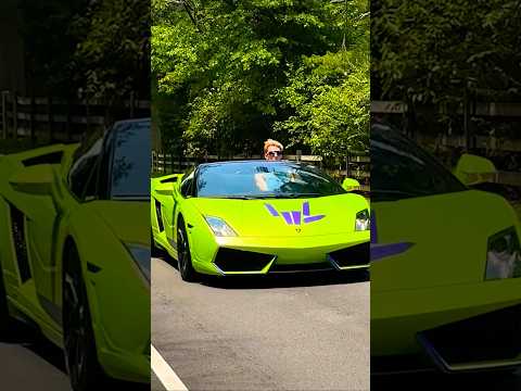 He's TOO TALL for his Lamborghini!! 🤣