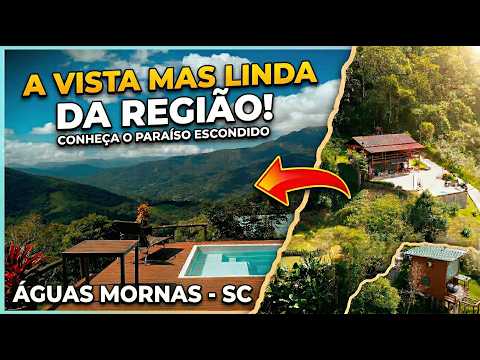 A VISTA MAIS LINDA DE ÁGUAS MORNAS -  REFUGIO NAS MONTANHAS COM DUAS CASAS E AREA DE 4.4 HECTARES
