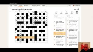 Mark live-solves the Times Crossword on 8th March