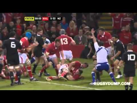 Wales' 13 man lineout results in try vs the All Blacks