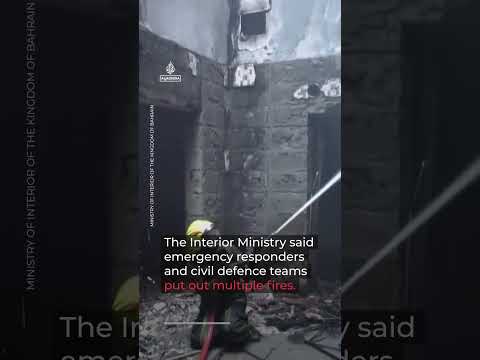 Bahrain releases footage of damage caused by intercepted Iranian drones