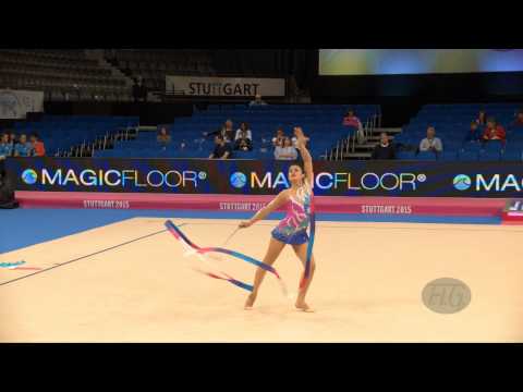 Geraldine Melissa PEREZ QUITO (ECU) 2015 Rhythmic Worlds Stuttgart - Qualifications Ribbon