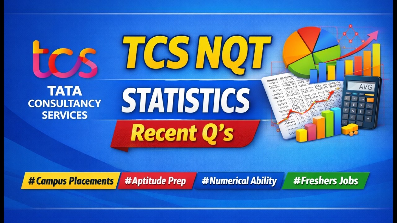 📊 TCS NQT – Statistics Recent Q’s | Mean, Median, Mode & More