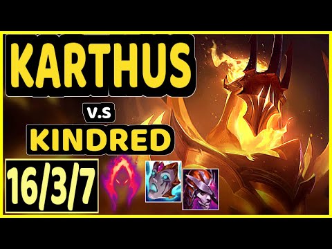 KARTHUS vs KINDRED - 16/3/7 KDA JUNGLE CHALLENGER GAMEPLAY - KR