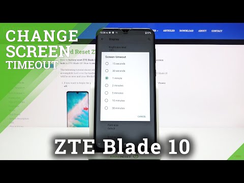 How to Set Screen Timeout in ZTE Blade 10 – Change Screen Sleep Time