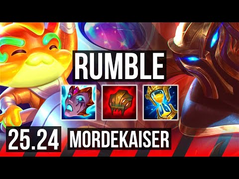 RUMBLE vs MORDEKAISER (TOP) | Good KDA: 10/1/12 | KR Diamond | 25.24