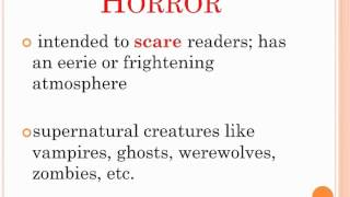 Fiction Genres Notes