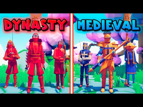 MEGA DYNASTY TEAM vs MEGA MEDIEVAL TEAM - Totally Accurate Battle Simulator | TABS
