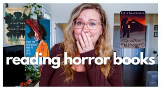 i read books outside of my comfort zone for a week | horror reading vlog