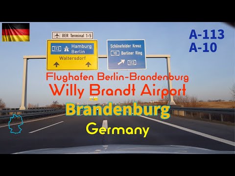 Germany - Berlin, Brandenburg. A-113, A-10. Wildauer Brücke. Dahme-Brücke. Dreieck Spreeau.