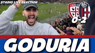CAGLIARI BOLOGNA 0-2 STADIO LIVE REACTION || CASALE E BERNARDESCHI FANNO IMPAZZI