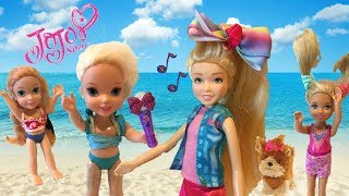 Anna and Elsa Toddlers Meet JoJo Siwa! Beach Trip! Fashion - We Love Bows - JJ - Toys &amp; Dolls Anna
