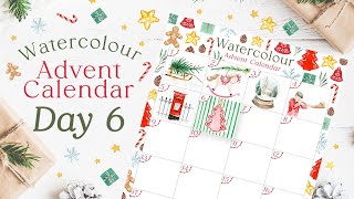 Watercolour Advent Calendar Day 6 | Festive Painting Revealed