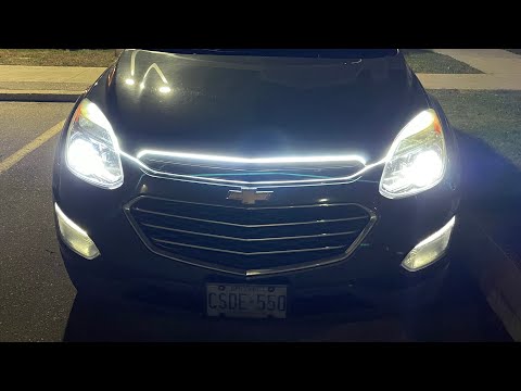 SilverHolder Dynamic Car Hood LED Strip Installation (Chevy Equinox)