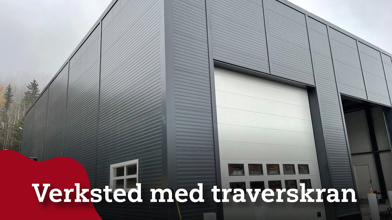 Isolert verksted med traverskran