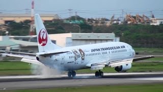 preview picture of video '[JTA ぱいーぐる・ピカリャ～ジェット] JTA B737-400 JA8598 LANDING ISHIGAKI Airport 石垣空港 2013.3.6'