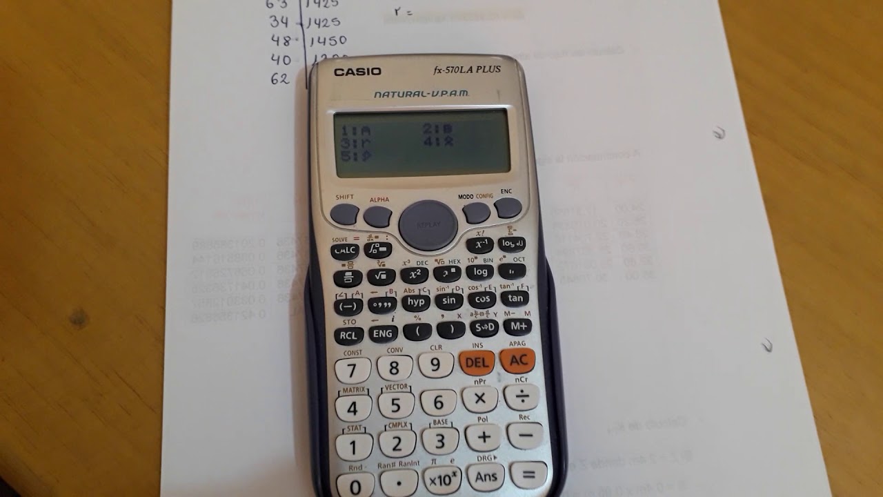 Como Hallar la Ecuación de la Recta en Calculadora Casio