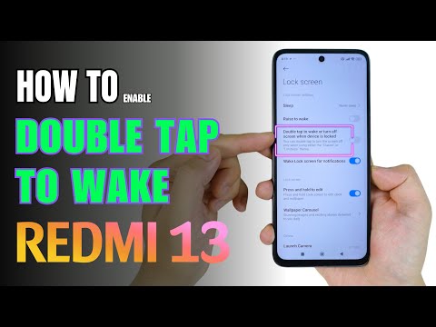 How to double tap to screen On and Off Redmi 13