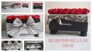 DIY GLAM CHANEL PERFUME BOXES | GLAM DIY | GREAT FOR HOME DECOR AND SPECIAL EVENTS | WEDDINGS 2022