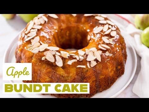 Apple bundt cake with caramel glaze
