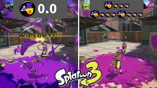 【スプラトゥーン3】 サブ影響軽減のギア効果を比較検証してみた
