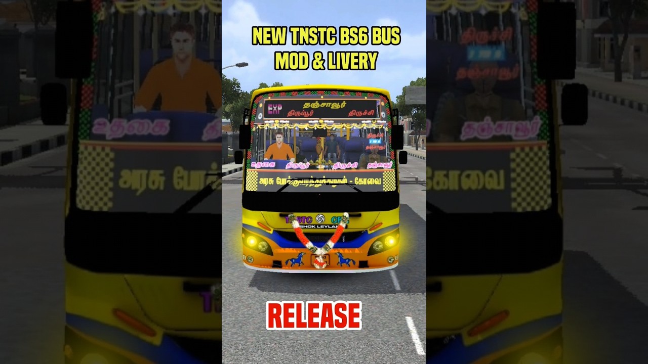 🤩🎀 NEW TNSTC BS6 BUS MOD & LIVERY RELEASE DOWNLOAD NOW 🥳🎀#bussimulatorindonesia #tnstcbusmod #livery