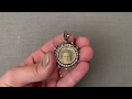 STERLING FRENCH PASTE HALO LOCKET
