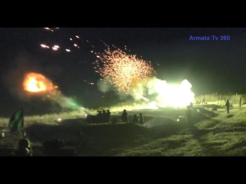 Trageri antiaeriene pe timp de noapte în poligonul de la malul Mării Negre.