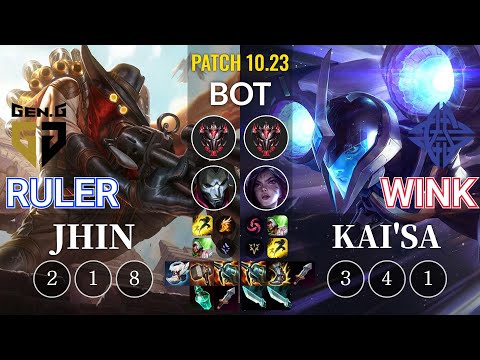 GEN Ruler Jhin vs ES Wink Kai'Sa Bot - KR Patch 10.23