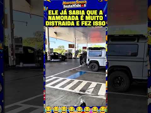 Ele já sabia que a namorada é muito distraída e ia confundir as motos e gravou tudo.